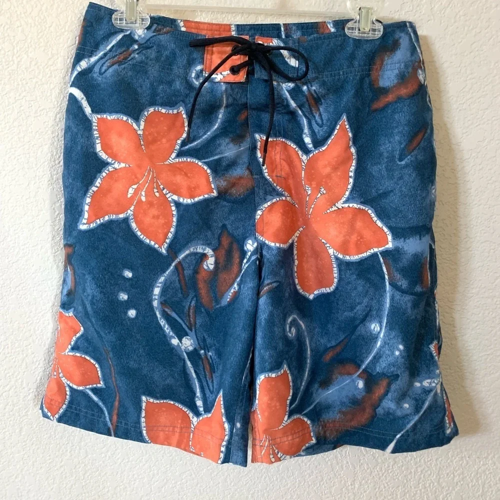 Nautica Swim Trunk Shorts Hawaiian Floral